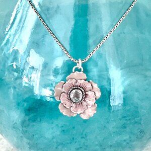 Brighton Pink Enamel Flower Necklace